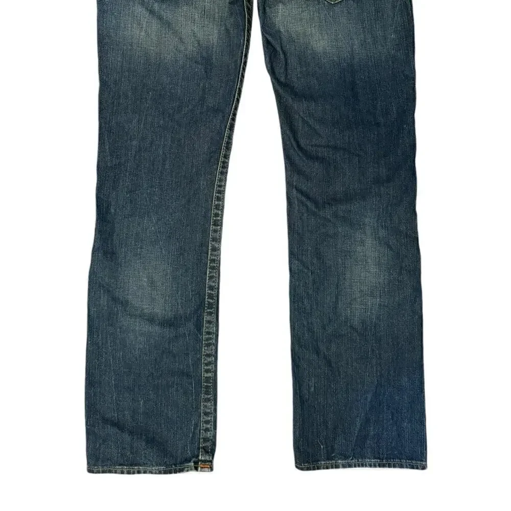 TRUE RELIGION NEW Ricky Relaxed Straights Men’s Jeans Size 36 X 35 Medium Wash